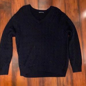 Brandy Melville navy v-neck sweater